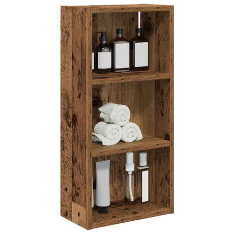Vidaxl badkamer wandkast oudhout 30 x 16 x 62,5 cm geconstrueerd hout