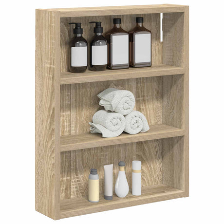 Vidaxl badkamer wandkast sonoma eiken 40 x 10 x 50 cm