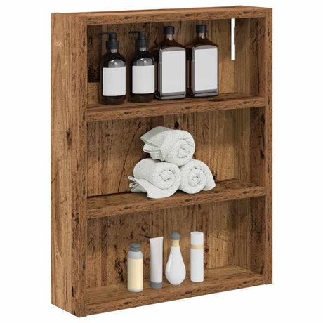 Vidaxl badkamer wandkast oudhout 40 x 10 x 50 cm geconstrueerd hout