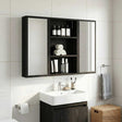 Vidaxl badkamer wandkast zwarte eik 40 x 10 x 60,5 cm