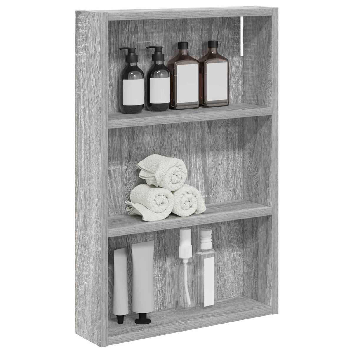 Vidaxl badkamer wandkast grijze sonoma 40 x 10 x 60,5 cm