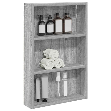 Vidaxl badkamer wandkast grijze sonoma 40 x 10 x 60,5 cm