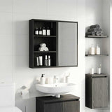 Vidaxl badkamer wandkast zwart eiken 40 x 14 x 70 cm