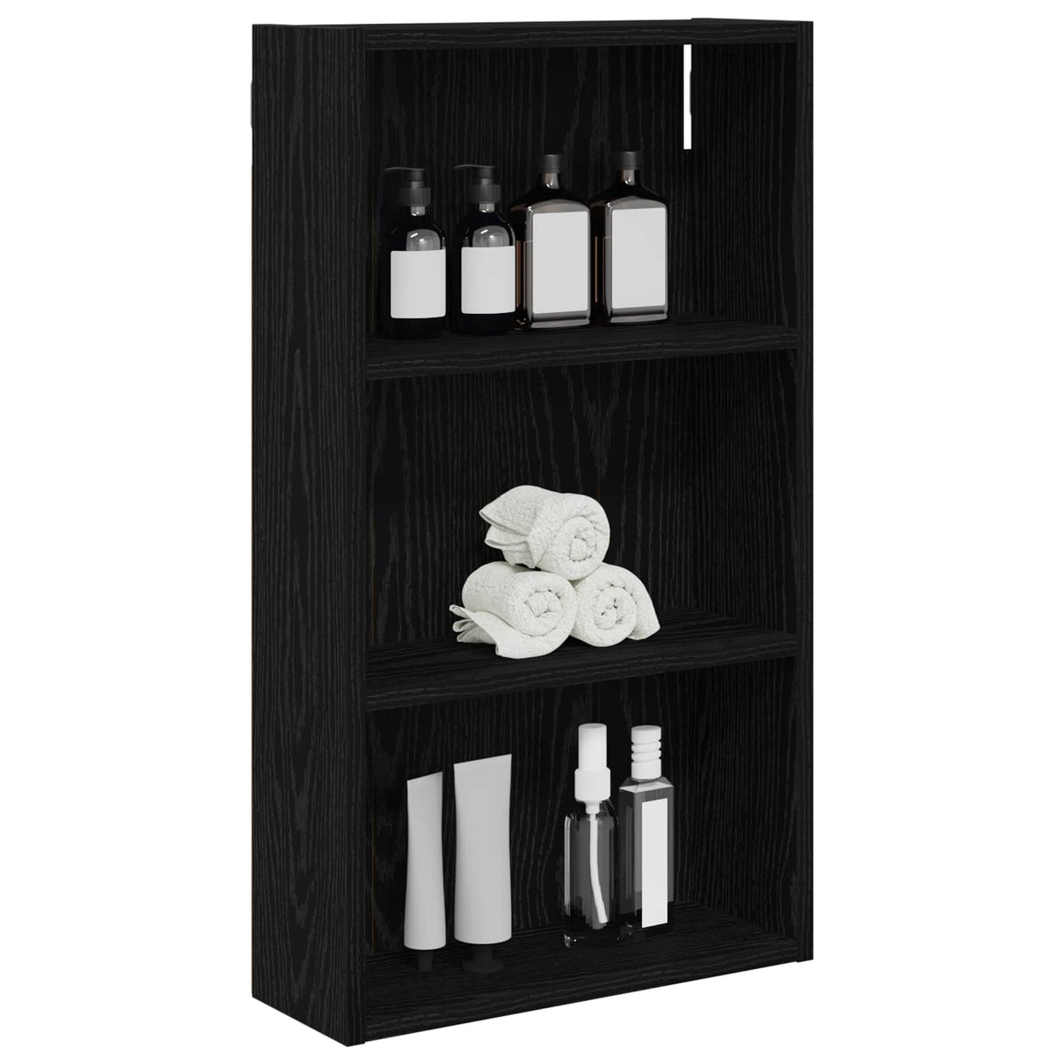 Vidaxl badkamer wandkast zwart eiken 40 x 14 x 70 cm