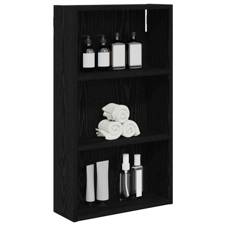 Vidaxl badkamer wandkast zwart eiken 40 x 14 x 70 cm