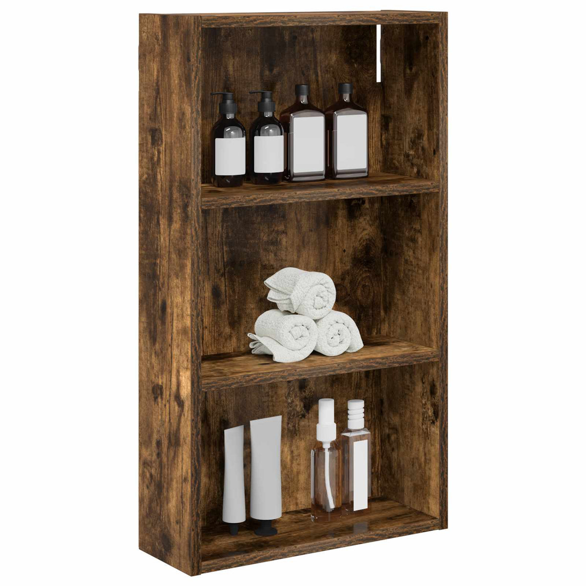 Vidaxl badkamer wandkast gerookte eik 40 x 14 x 70 cm