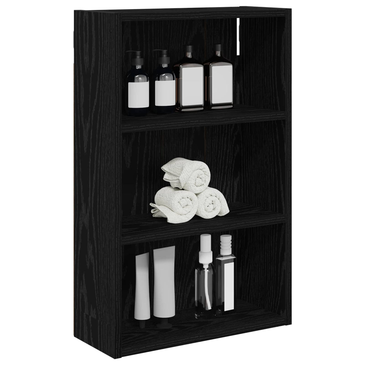 Vidaxl badkamer wandkast zwarte eik 40 x 16 x 62,5 cm