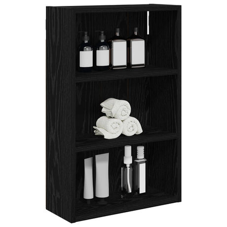 Vidaxl badkamer wandkast zwarte eik 40 x 16 x 62,5 cm