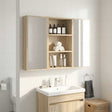 Vidaxl badkamer wandkast sonoma eiken 40 x 16 x 62,5 cm