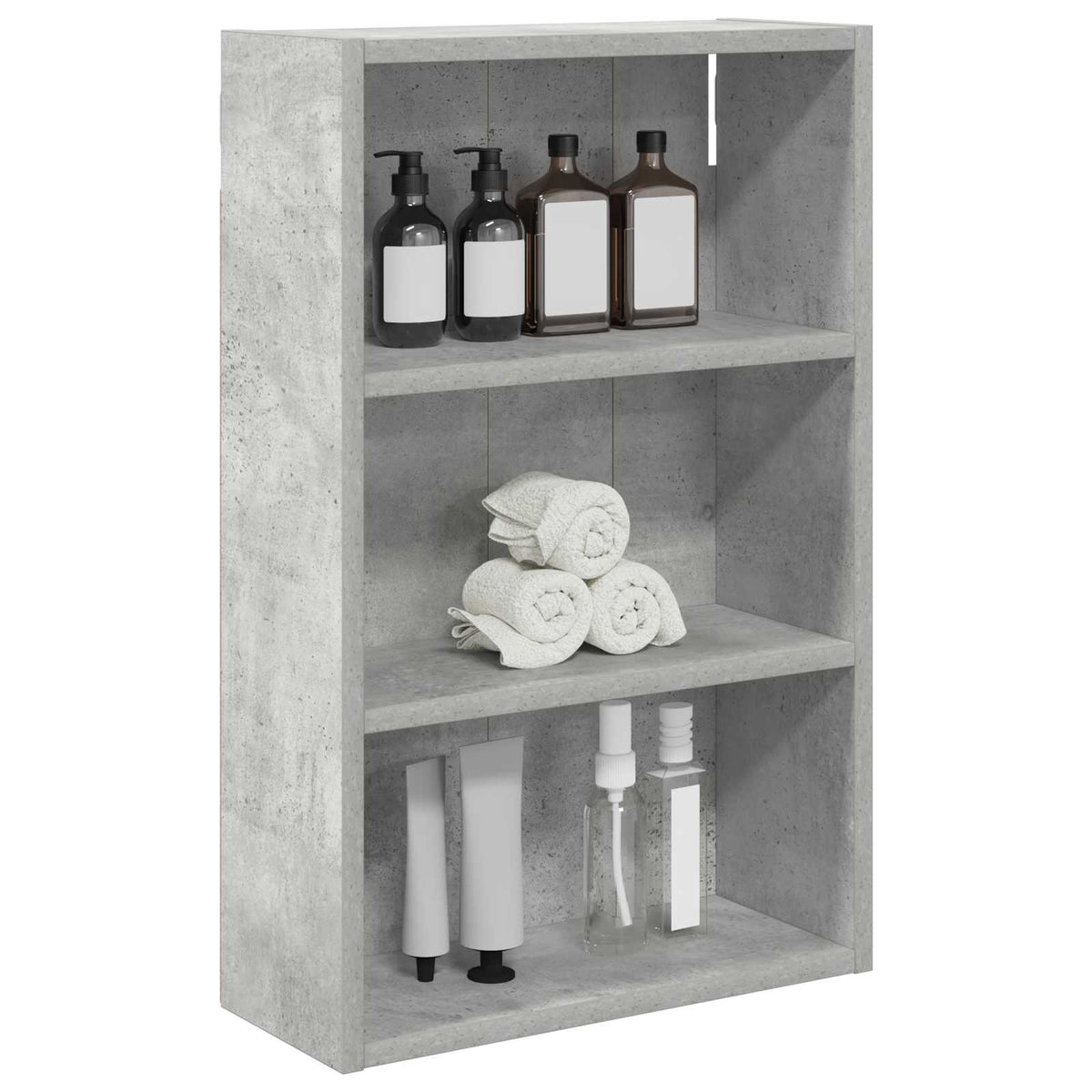 Vidaxl badkamer wandkast beton grijs 40 x 16 x 62,5 cm