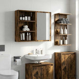 Vidaxl badkamer wandkast gerookte eik 40 x 16 x 62,5 cm