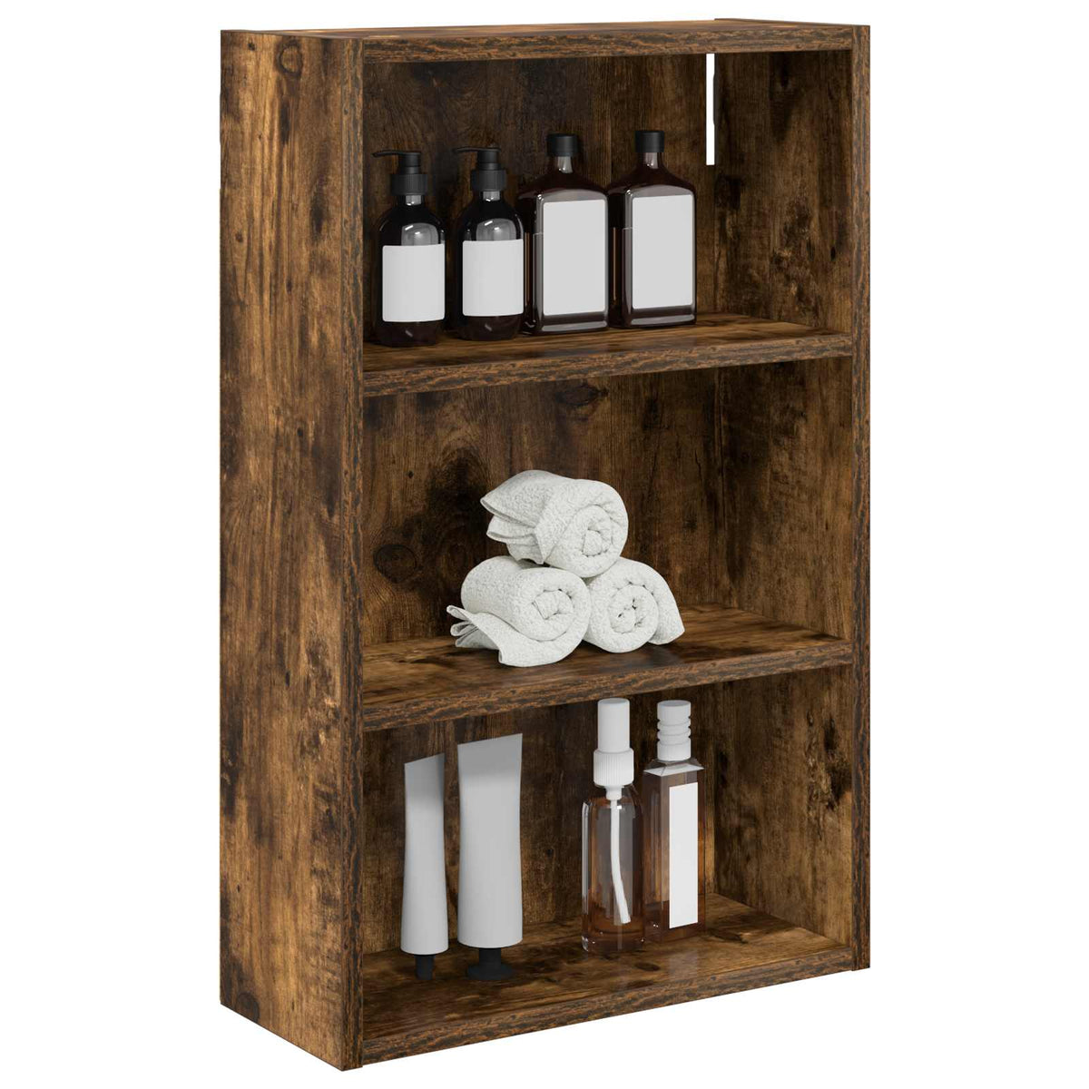 Vidaxl badkamer wandkast gerookte eik 40 x 16 x 62,5 cm