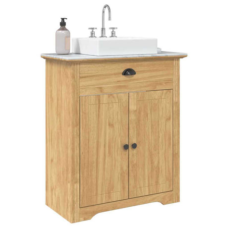Vidaxl badkamer kast bodo honingbruin 70 x 35 x 80 cm bewerkt hout