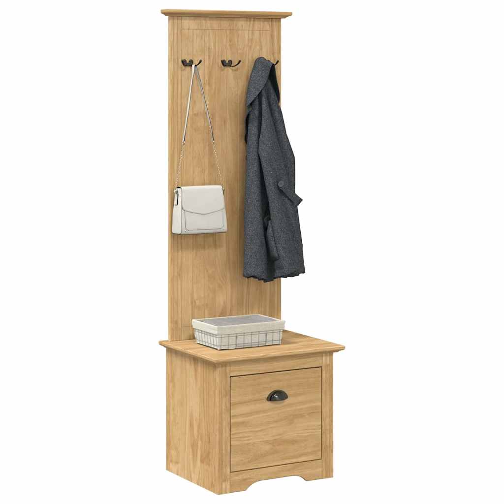 Vidaxl hal kast bodo honingbruin 50 x 40 x 156,7 cm massief grenenhout