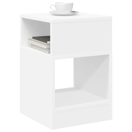 Vidaxl bijzettafel 2 st wit 30,5 x 30 x 45 cm bewerkt hout