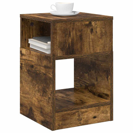 Vidaxl bijzettafel gerookt eiken 30,5 x 30 x 45 cm bewerkt hout