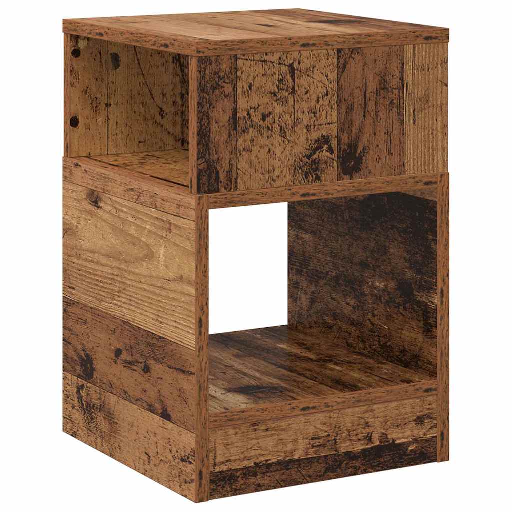 Vidaxl bijzettafel oudhout 30,5 x 30 x 45 cm bewerkt hout