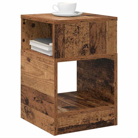 Vidaxl bijzettafel oudhout 30,5 x 30 x 45 cm bewerkt hout