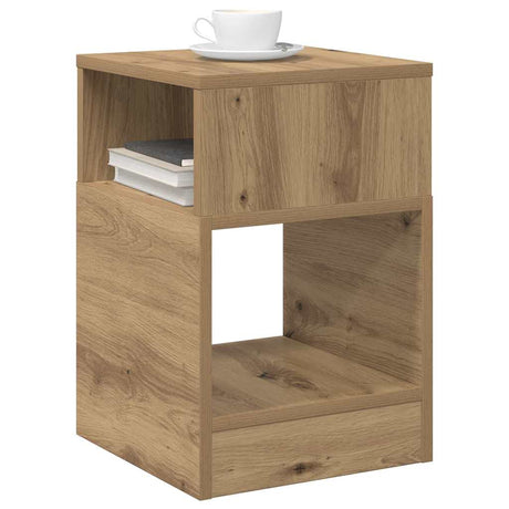 Vidaxl bijzettafel 2 st artisan eiken 30,5 x 30 x 45 cm bewerkt hout