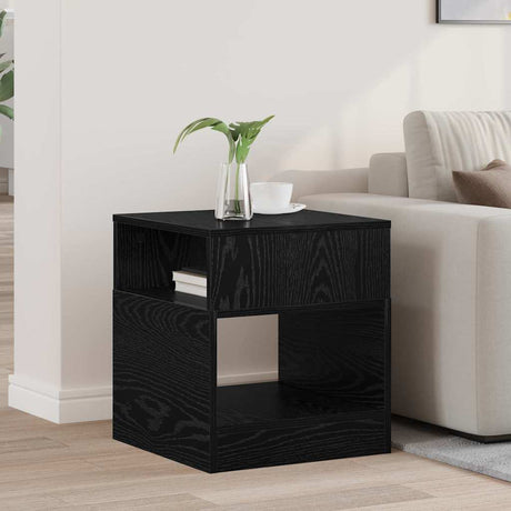 Vidaxl bijzettafel zwart eiken 40,5 x 40 x 45 cm bewerkt hout