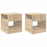 Vidaxl bijzettafel 2 st sonoma eiken 40,5 x 40 x 45 cm bewerkt hout