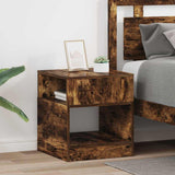 Vidaxl bijzettafel 2 st gerookt eiken 40,5 x 40 x 45 cm bewerkt hout