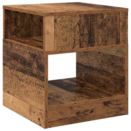 Vidaxl bijzettafel oudhout 40,5 x 40 x 45 cm bewerkt hout