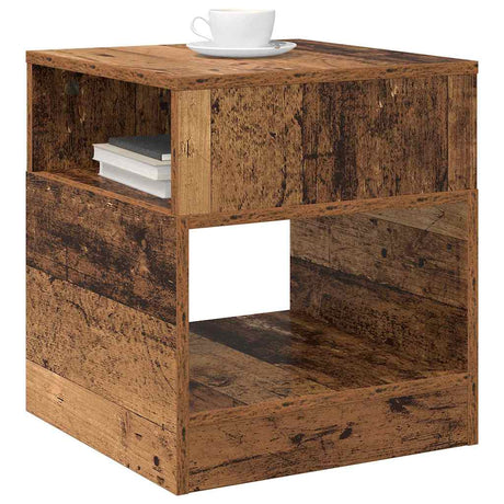 Vidaxl bijzettafel oudhout 40,5 x 40 x 45 cm bewerkt hout