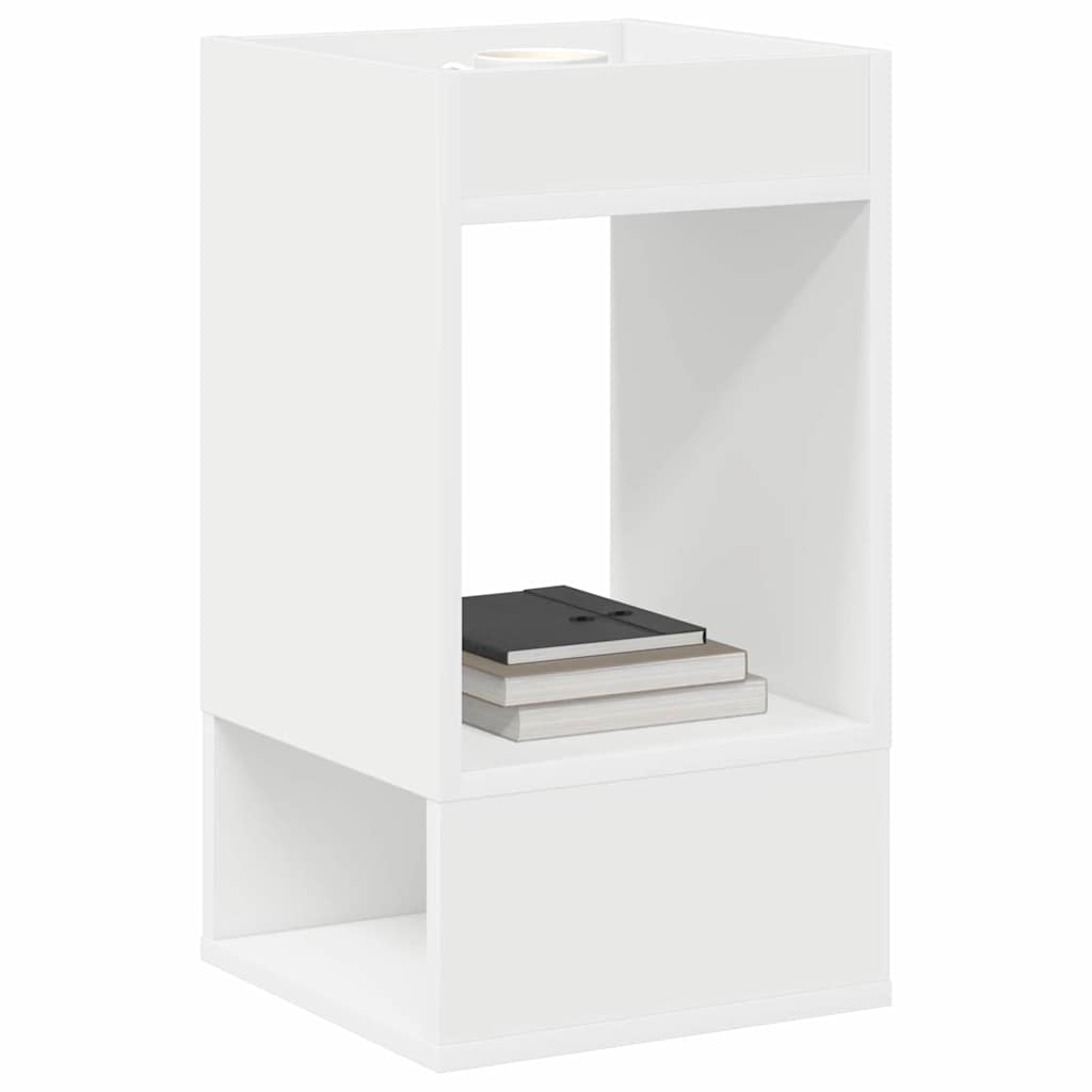 Vidaxl bijzettafel 2 st wit 30 x 30 x 56 cm bewerkt hout
