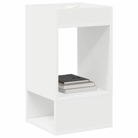 Vidaxl bijzettafel 2 st wit 30 x 30 x 56 cm bewerkt hout