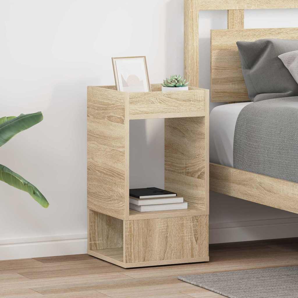Vidaxl bijzettafel 2 st sonoma eiken 30 x 30 x 56 cm bewerkt hout