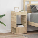 Vidaxl bijzettafel 2 st sonoma eiken 30 x 30 x 56 cm bewerkt hout