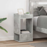 Vidaxl bijzettafel 2 st beton grijs 30 x 30 x 56 cm bewerkt hout