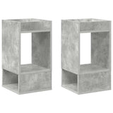 Vidaxl bijzettafel 2 st beton grijs 30 x 30 x 56 cm bewerkt hout