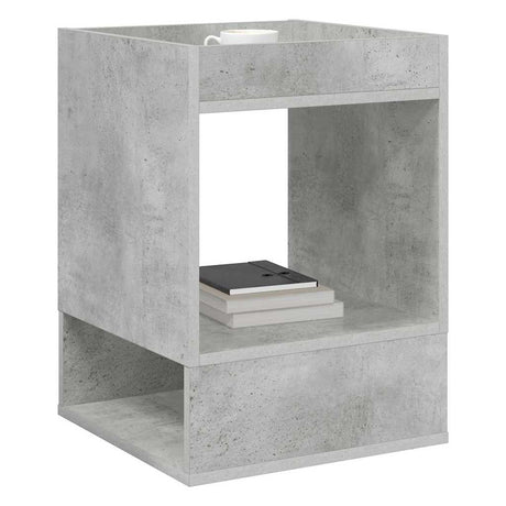 Vidaxl bijzettafel 2 st beton grijs 40 x 40 x 56 cm bewerkt hout