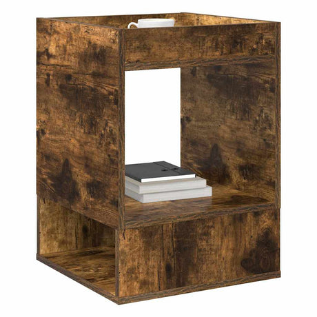 Vidaxl bijzettafel gerookt eiken 40 x 40 x 56 cm bewerkt hout