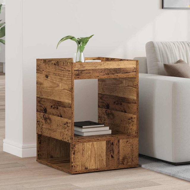 Vidaxl bijzettafel oudhout 40 x 40 x 56 cm bewerkt hout
