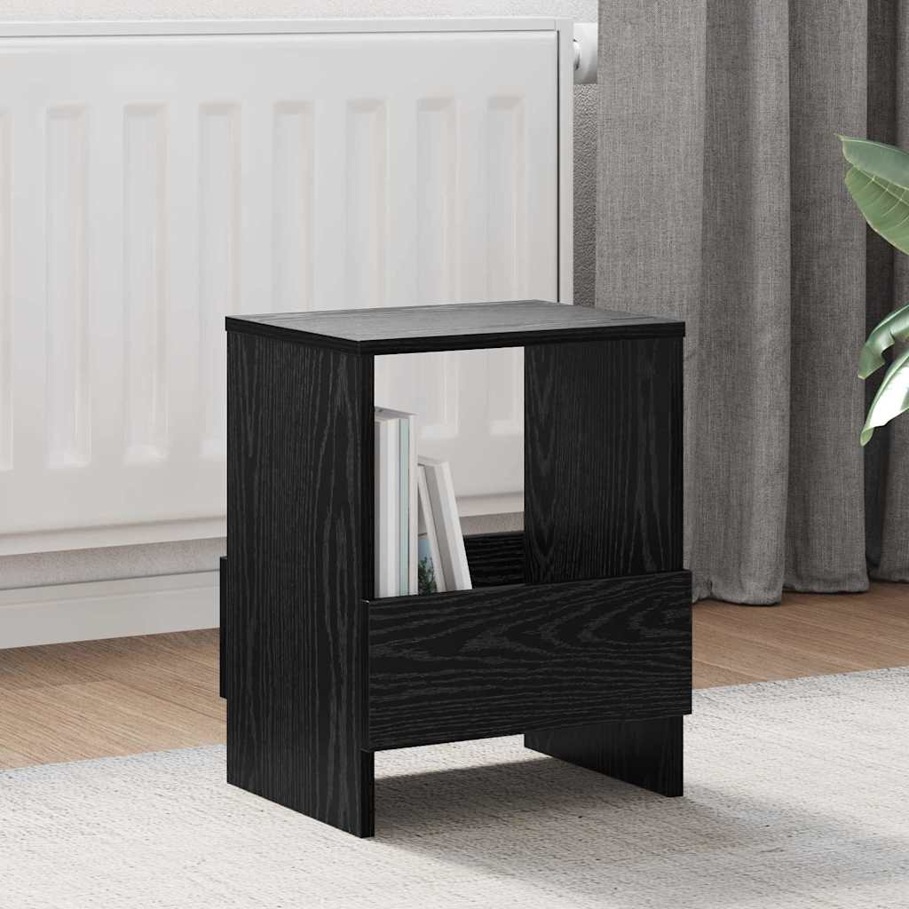 Vidaxl tijdschrift rek zwart eiken 35 x 30 x 45 cm