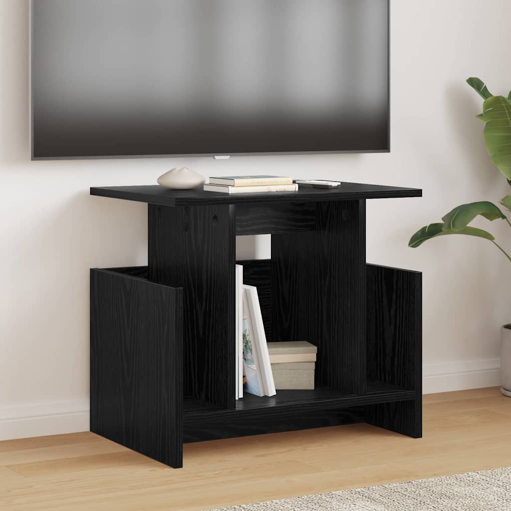Vidaxl tv-standaard 2 st zwart eiken bewerkt hout