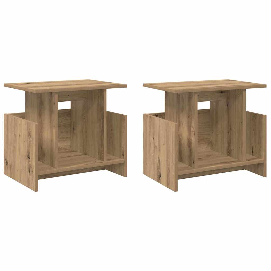 Vidaxl tv-standaard 2 st artisan eiken bewerkt hout