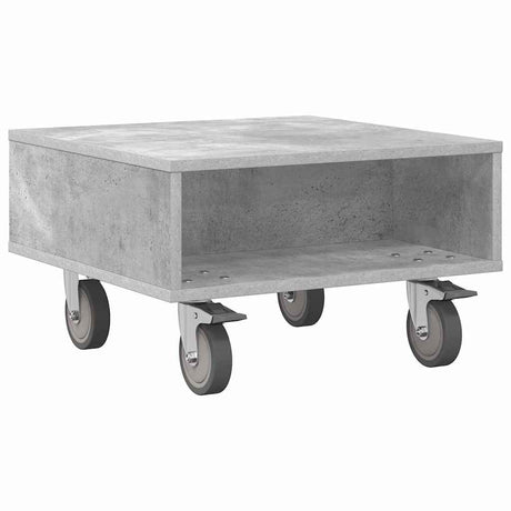Vidaxl bijzettafel met wielen beton grijs 50,5 x 50 x 30 cm