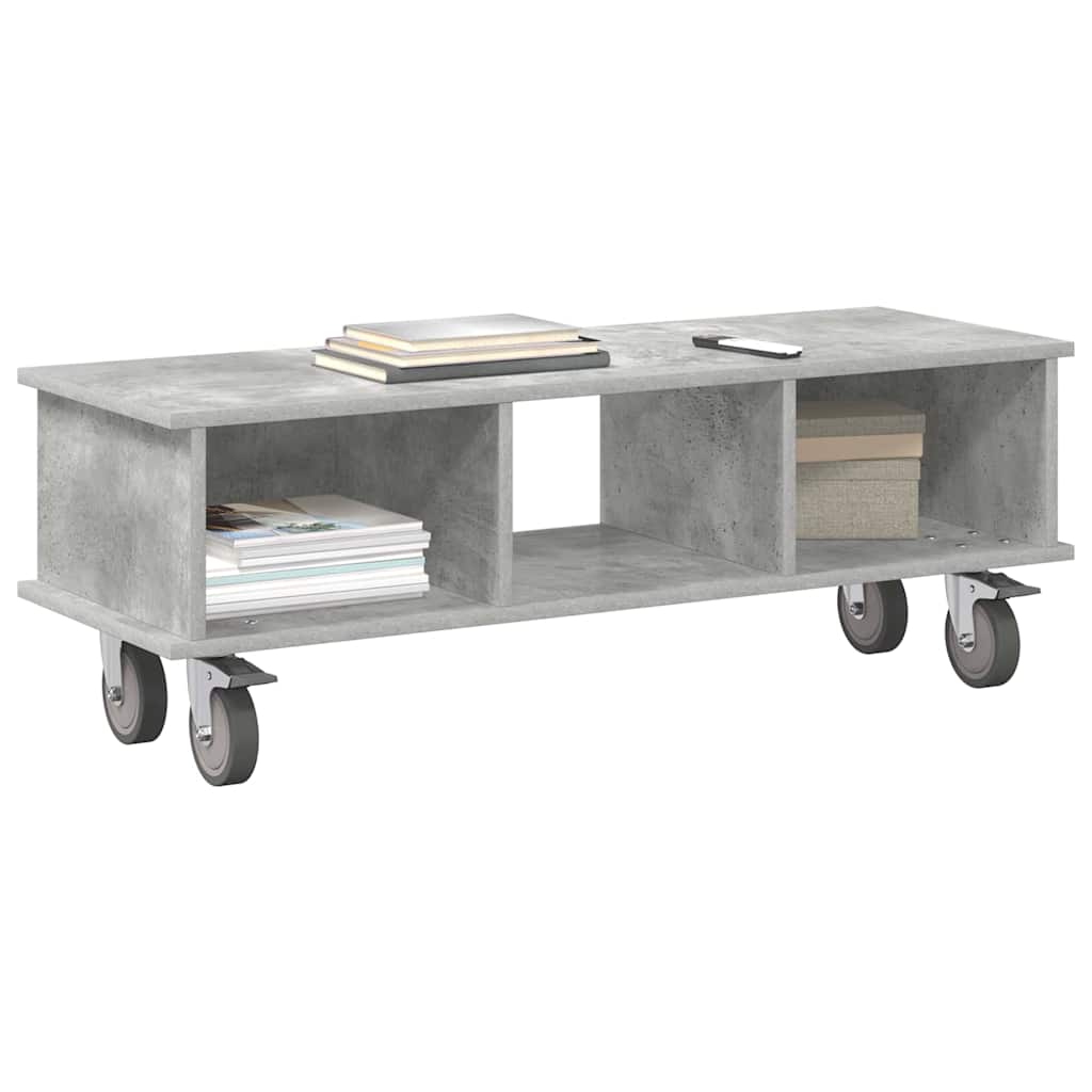 Vidaxl tv-standaard 100 x 35 x 35 cm beton grijs bewerkt hout