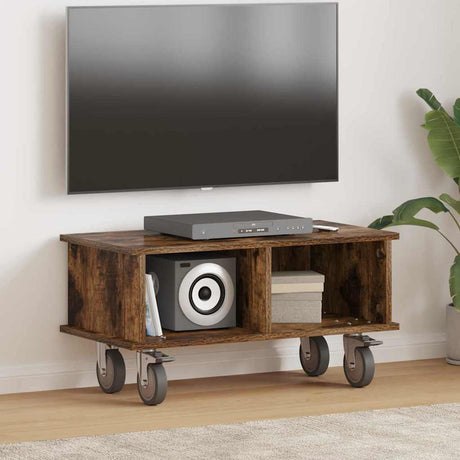 Vidaxl tv-standaard 68,5 x 35 x 35 cm gerookt eiken bewerkt hout