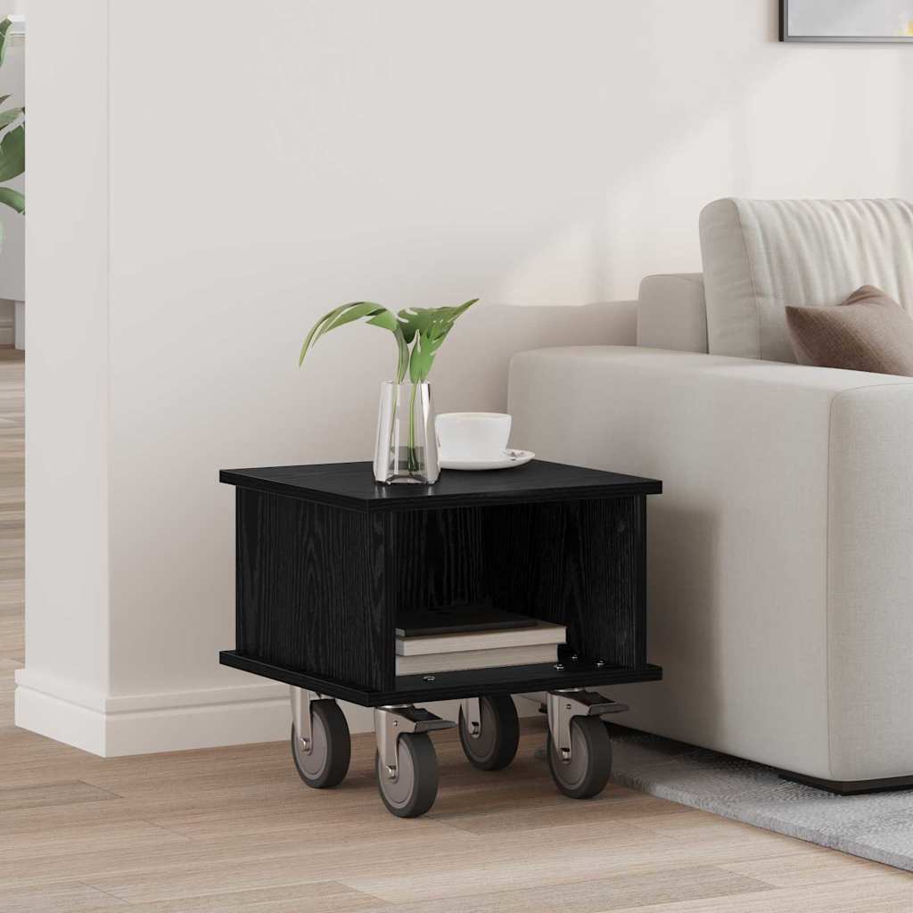 Vidaxl tv-standaard 37 x 35 x 35 cm zwart eiken bewerkt hout