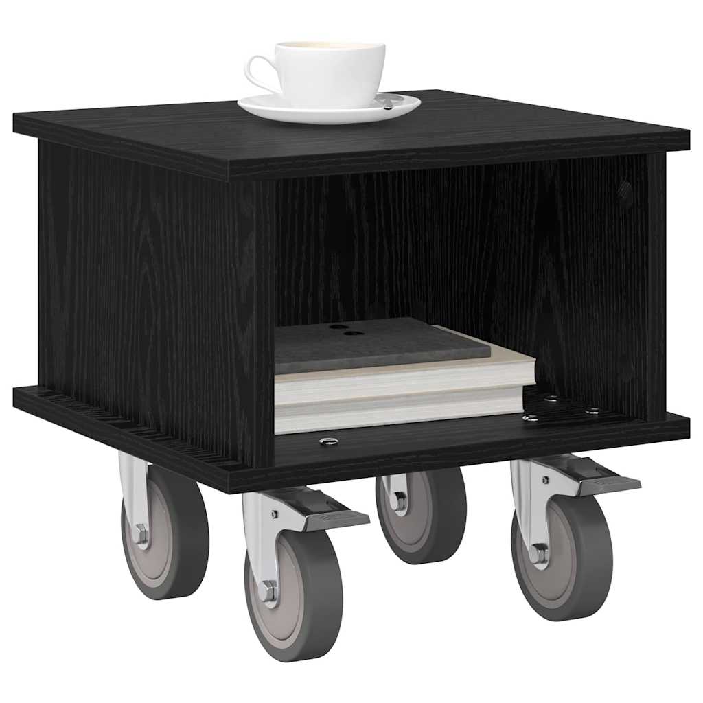 Vidaxl tv-standaard 37 x 35 x 35 cm zwart eiken bewerkt hout