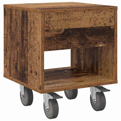 Vidaxl nachtkastje oudhout 40,5 x 40 x 48 cm bewerkt hout
