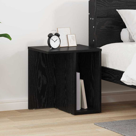 Vidaxl bijzettafel zwart eiken 37 x 32 x 40 cm bewerkt hout