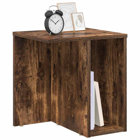 Vidaxl bijzettafel 2 st gerookt eiken 37 x 32 x 40 cm bewerkt hout