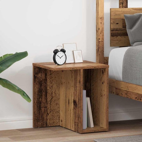 Vidaxl bijzettafel 2 st oudhout 37 x 32 x 40 cm bewerkt hout