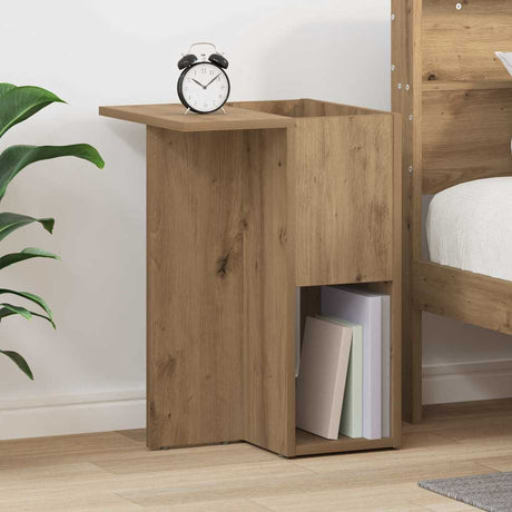 Vidaxl bijzettafel artisan eiken 35 x 40 x 55 cm bewerkt hout